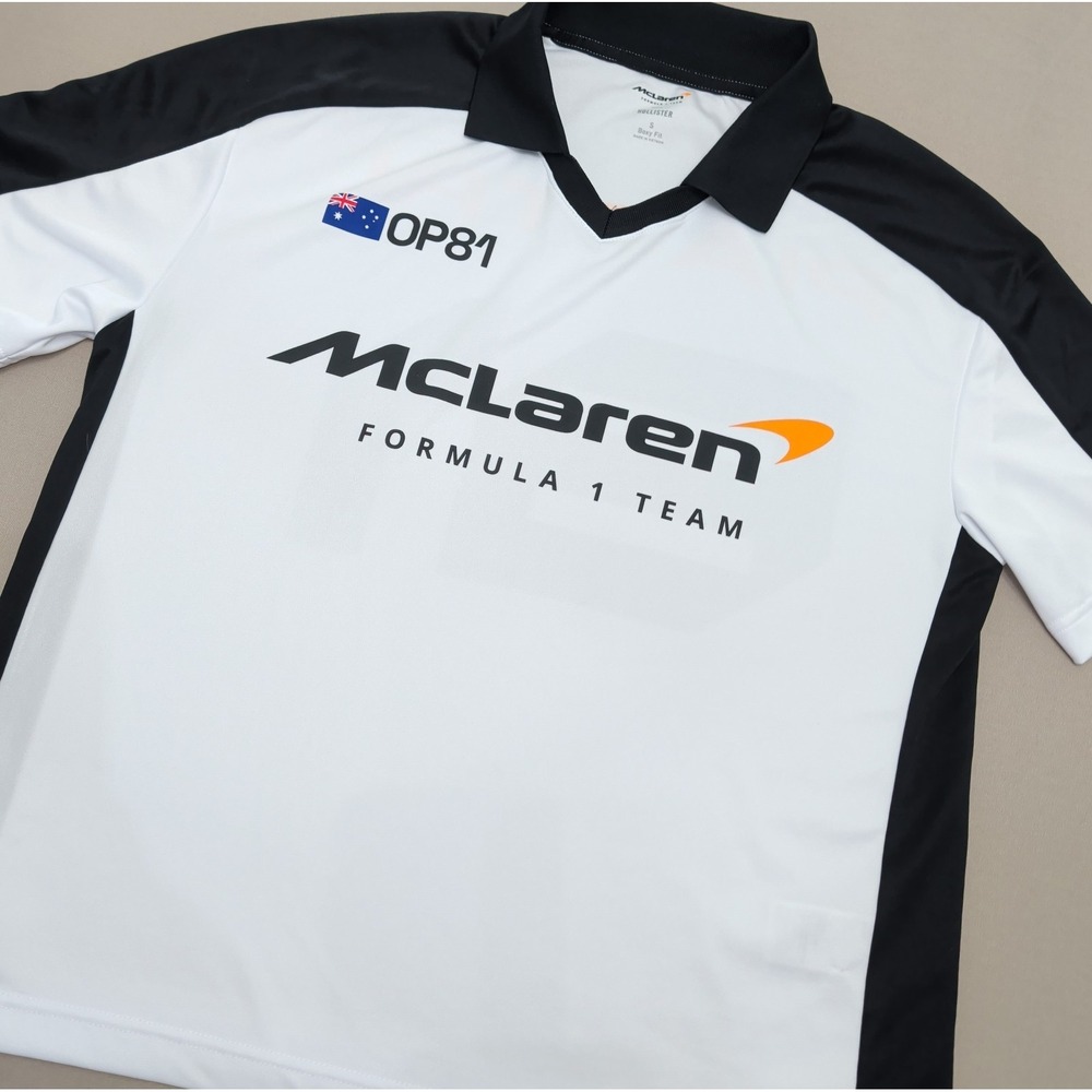 Hollister x McLaren F1 Racing Oscar Piastri Jersey/Polo-Limited Men's S Boxy Fit